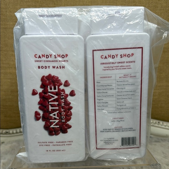 Native | Limited Edition Sweet Cinnamon Hearts Body Wash, 2x - Picture 2 of 2